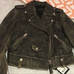 Mackage Distressed Leather Jacket